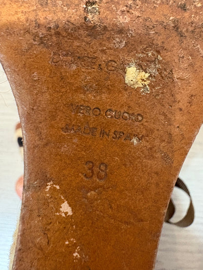 DOLCE & GABBANA. Cuñas animal print piel. T38