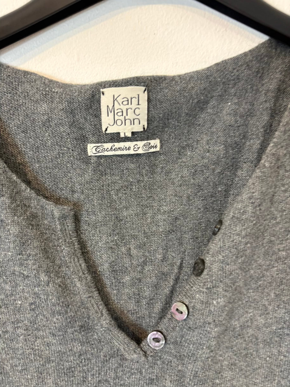 KARL MARC JOHN. Jersey gris cashmere