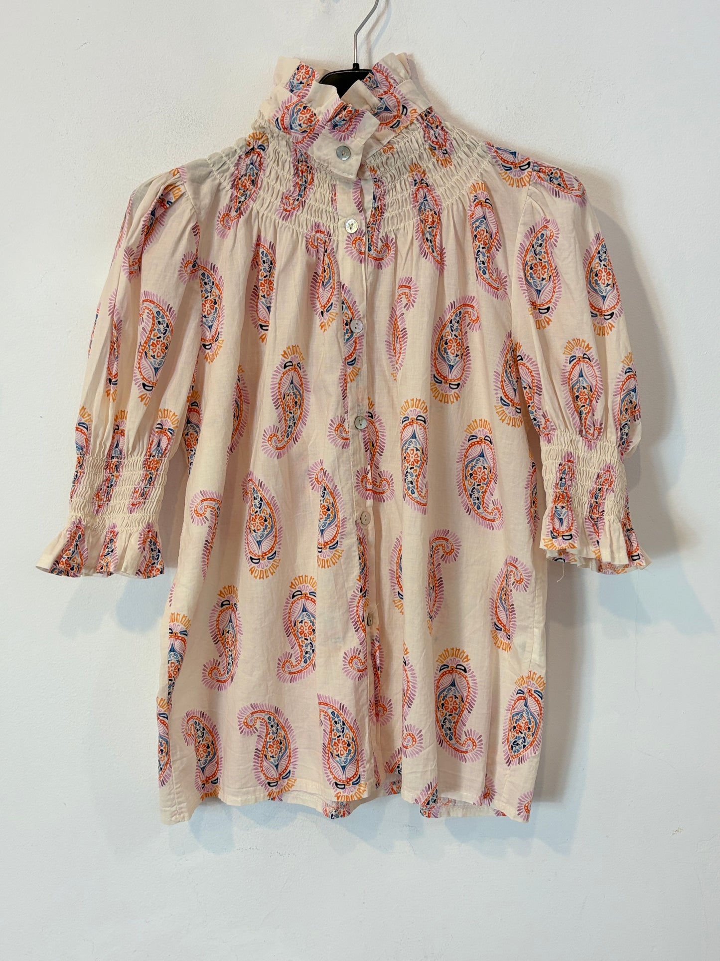 Blusa estampada nido de abeja
