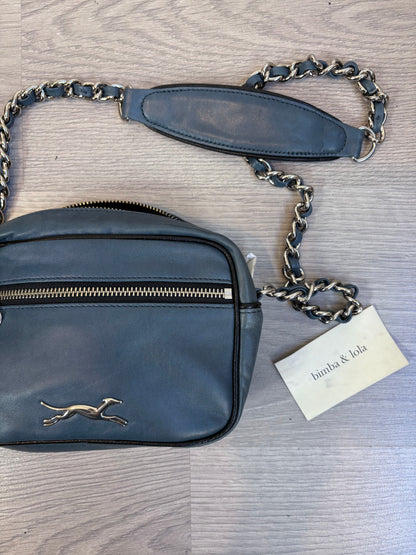 BIMBA Y LOLA. Bolso azul piel galgo