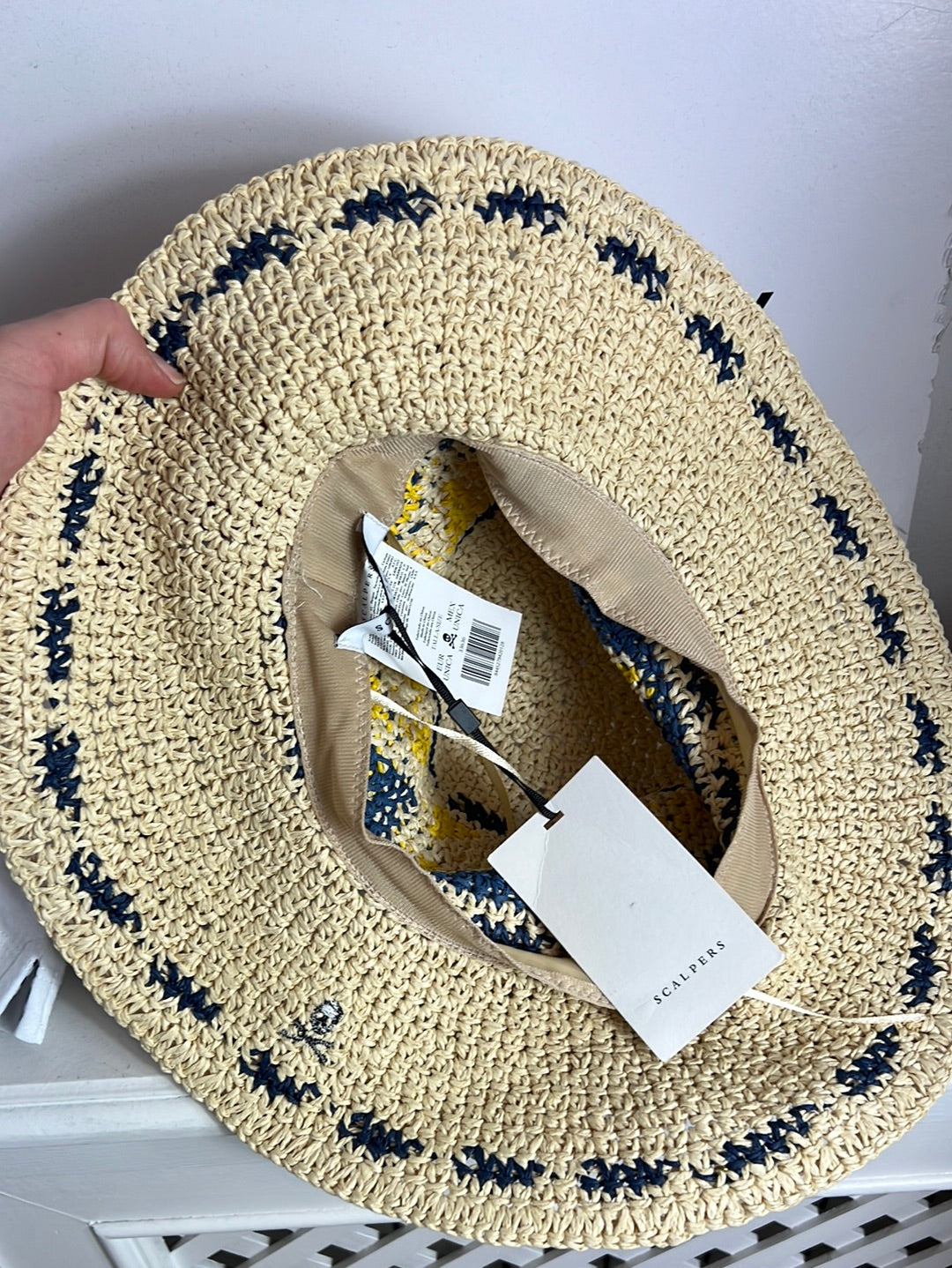 SCALPERS. Sombrero rafia estampado. TU