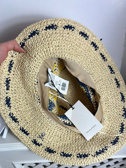 SCALPERS. Sombrero rafia estampado. TU