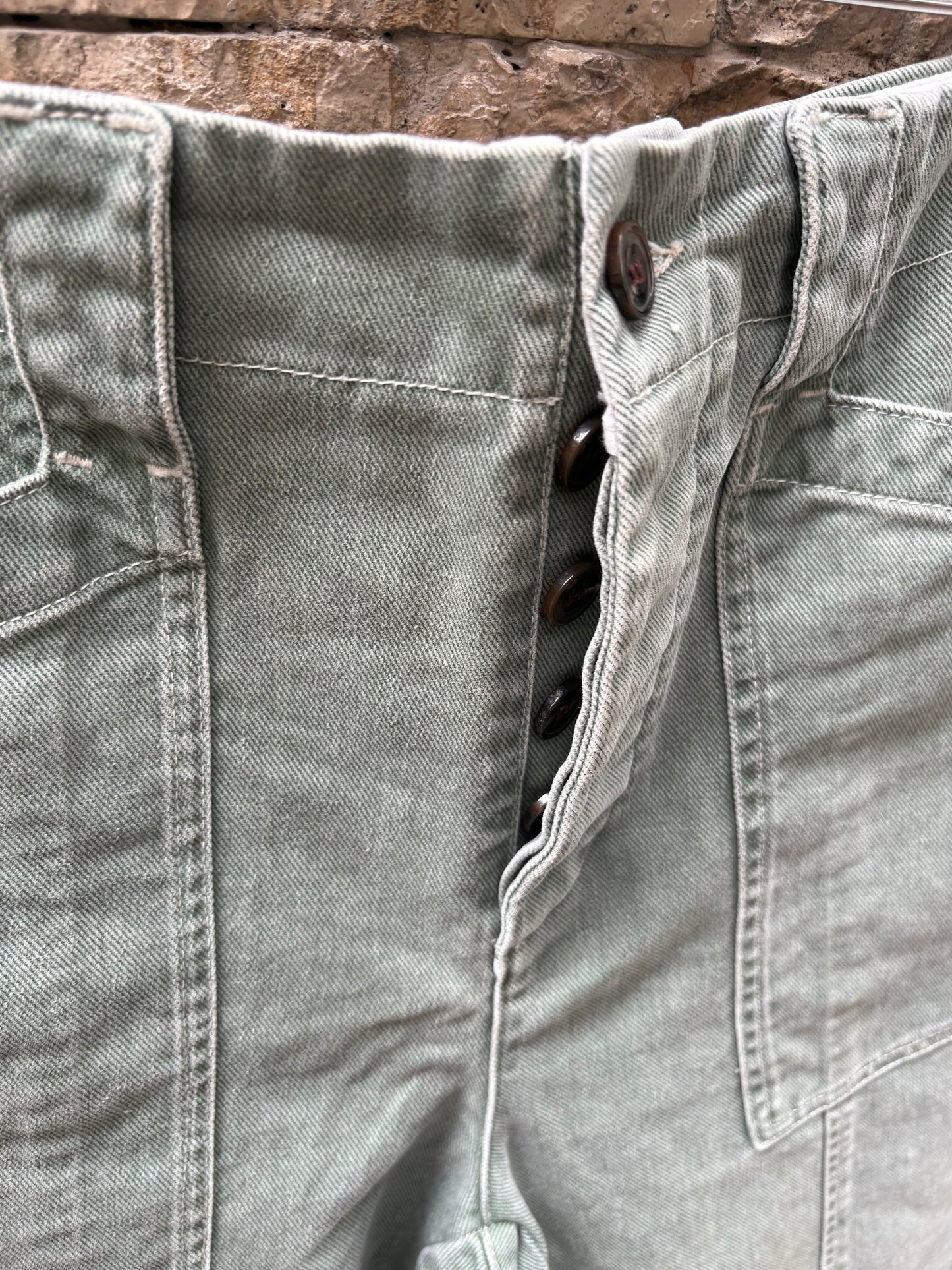 SOEUR. Denim verde agua abotonado