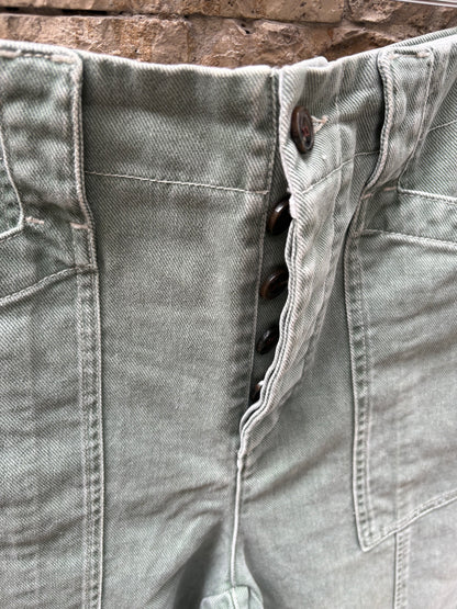 SOEUR. Denim verde agua abotonado