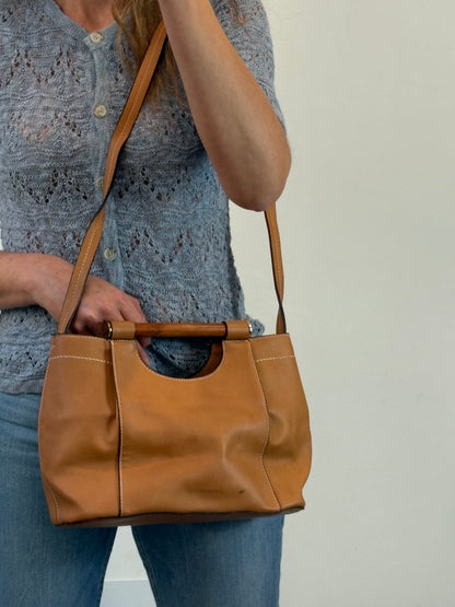 Bolso doble asa efecto piel