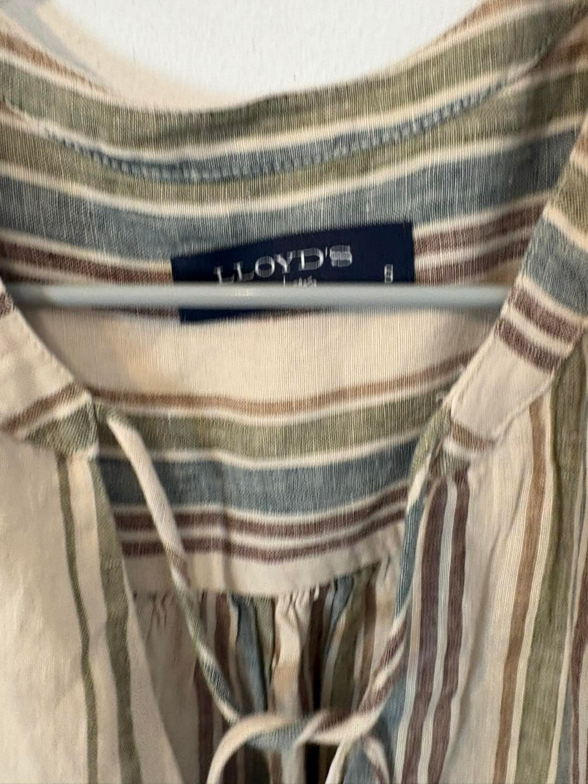 LLOYD´S. Vestido lago lino rayas