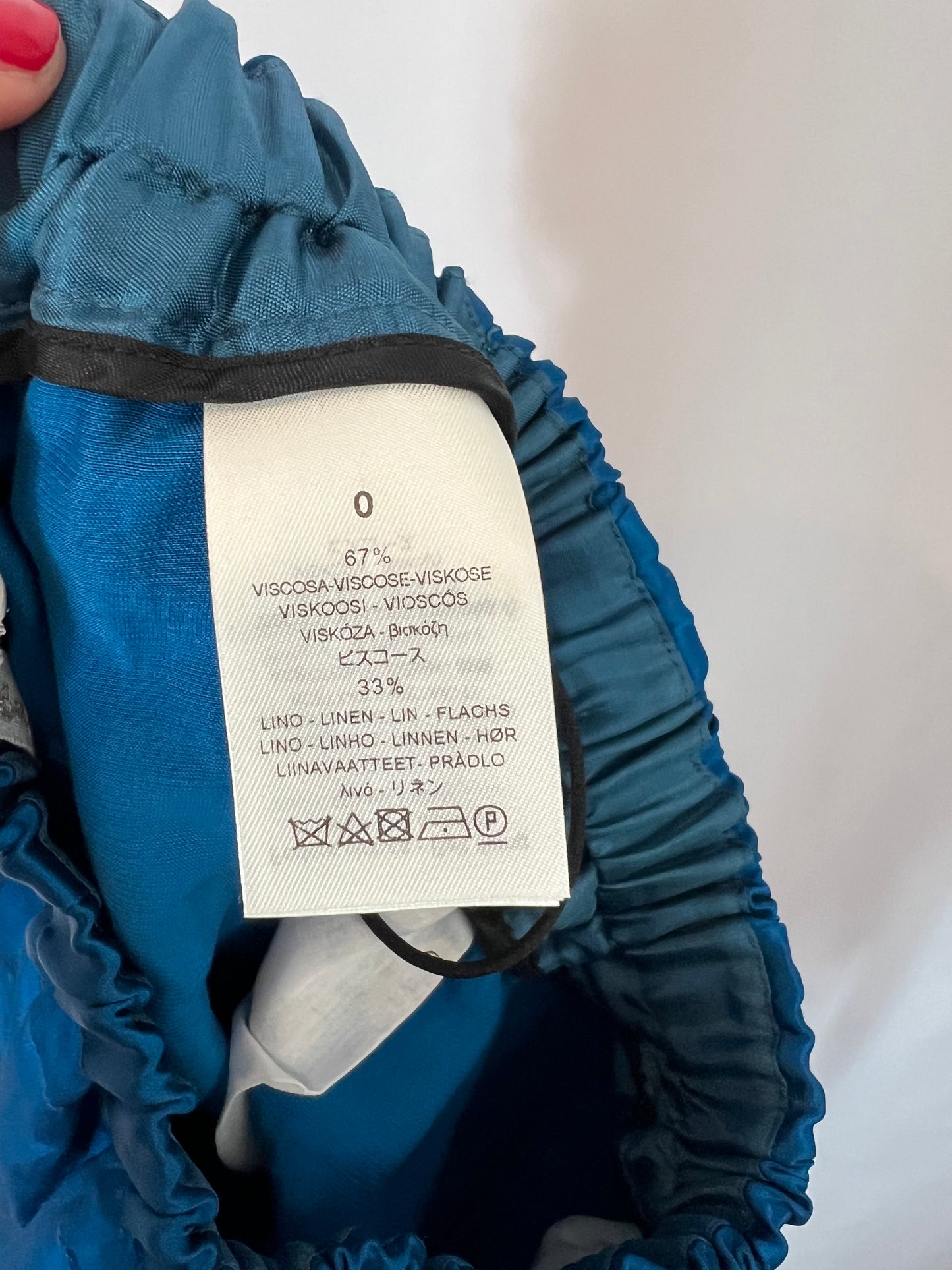 FORTE FORTE. Textured blue pants. Size 0 (xs)