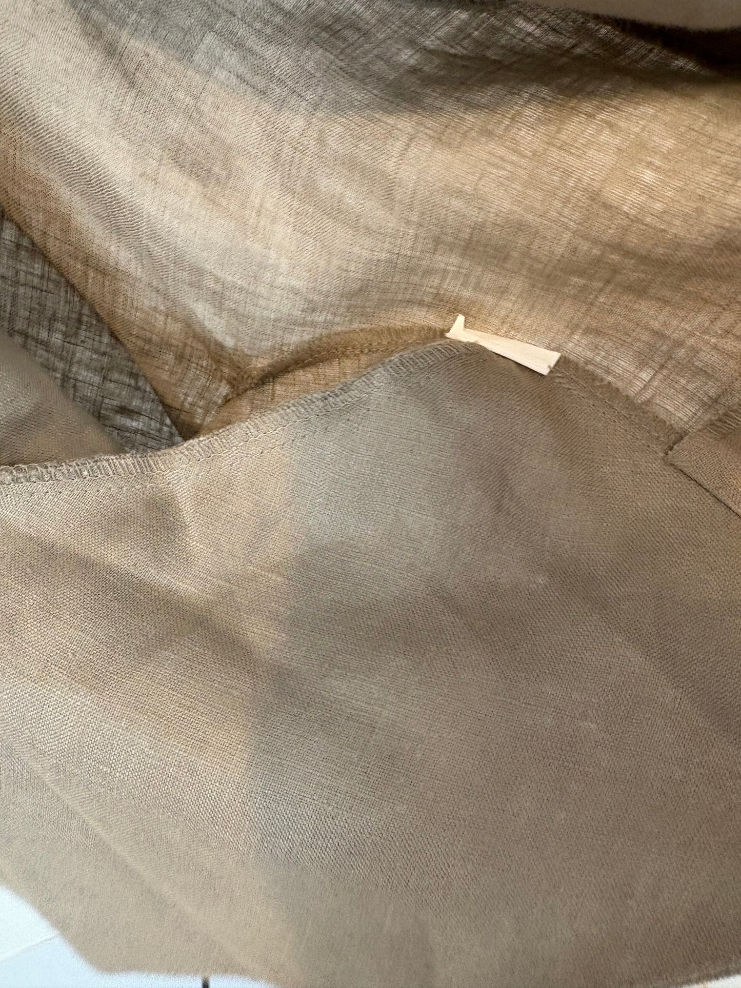 ZARA. Sobrecamisa beige lino
