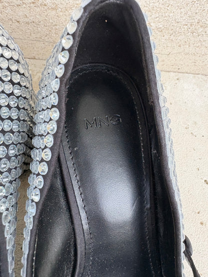 MANGO. Rhinestone shoes size 38