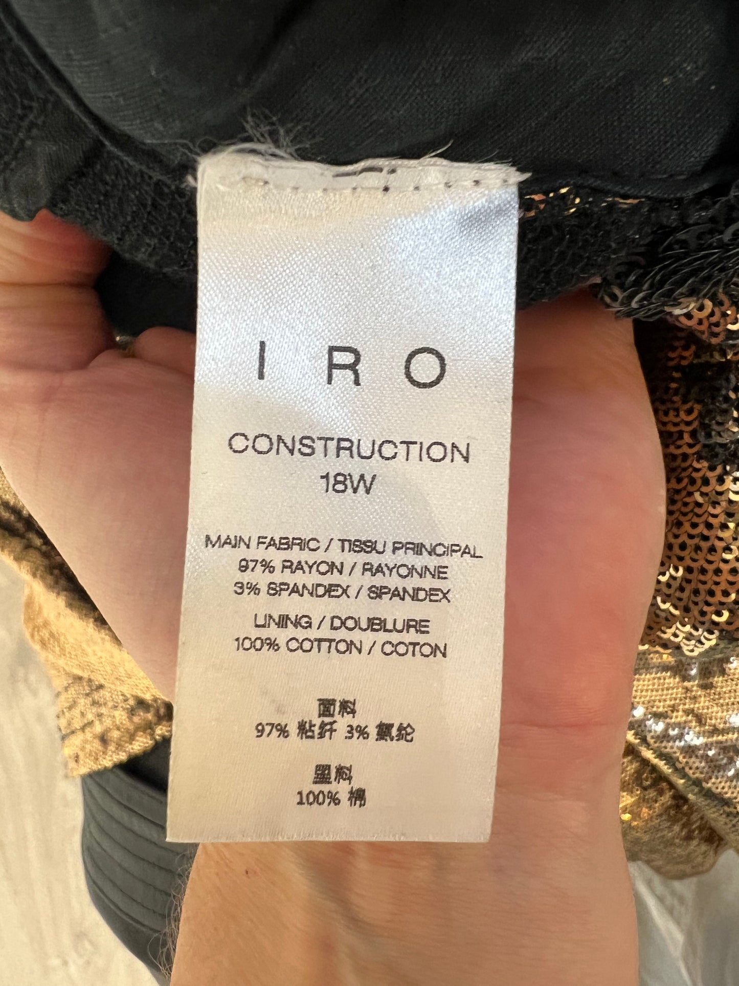 IRO. Pantalón largo lentejuelas T.36