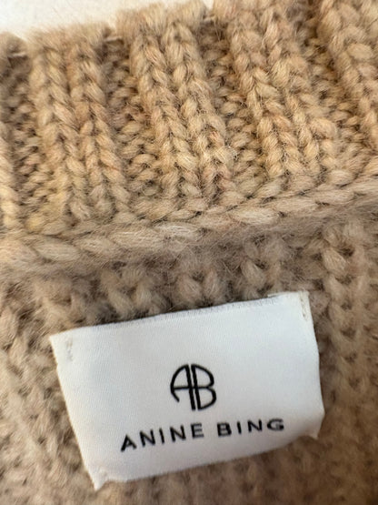 ANINE BING. Jersey beige alpaca
