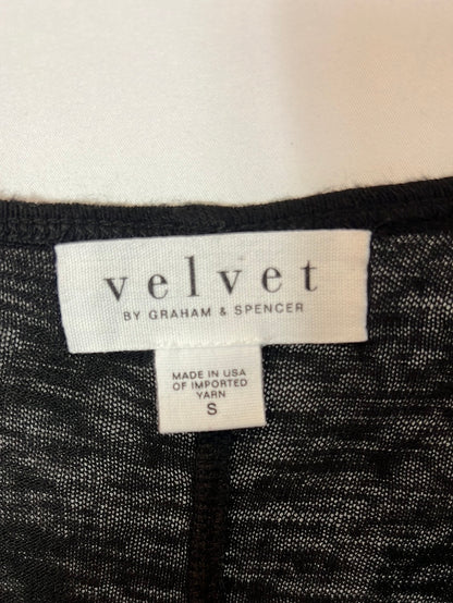 VELVET. Camiseta negra lino. T S