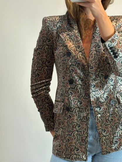 ZARA. Black stretch knit top. TL