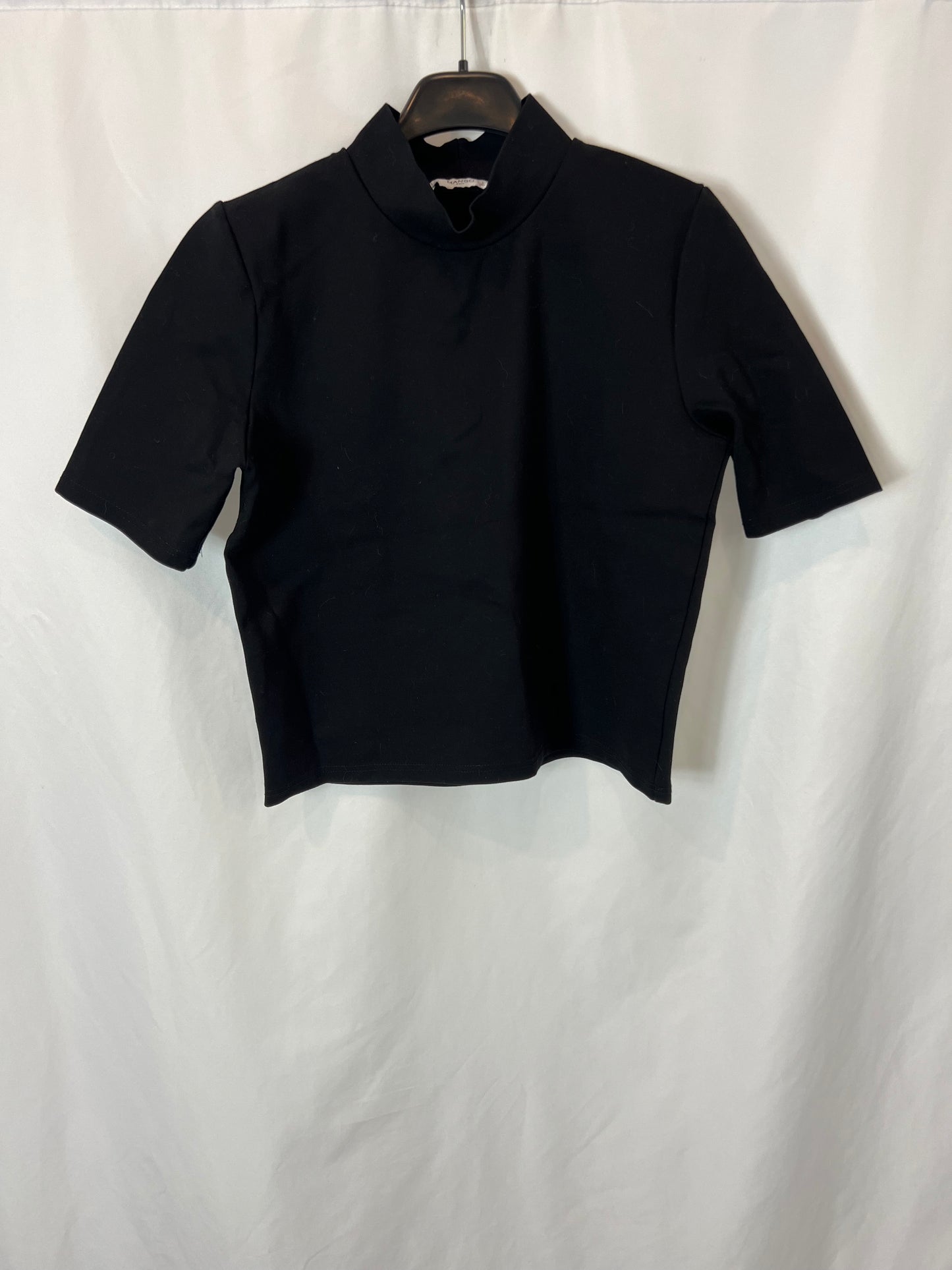 MANGO. Top negro cuello perkins T.s