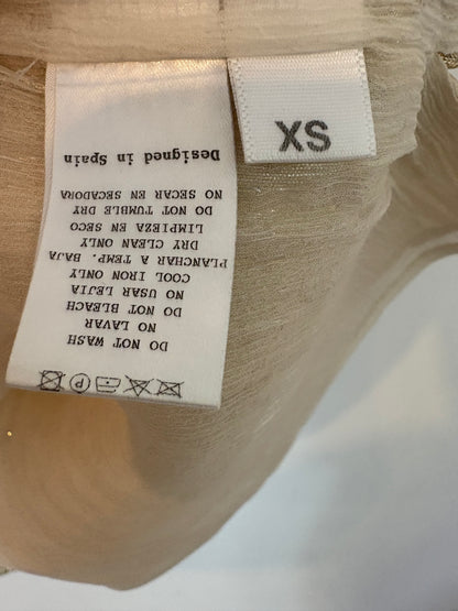 MASSCOB. Blusa seda dorada. XS