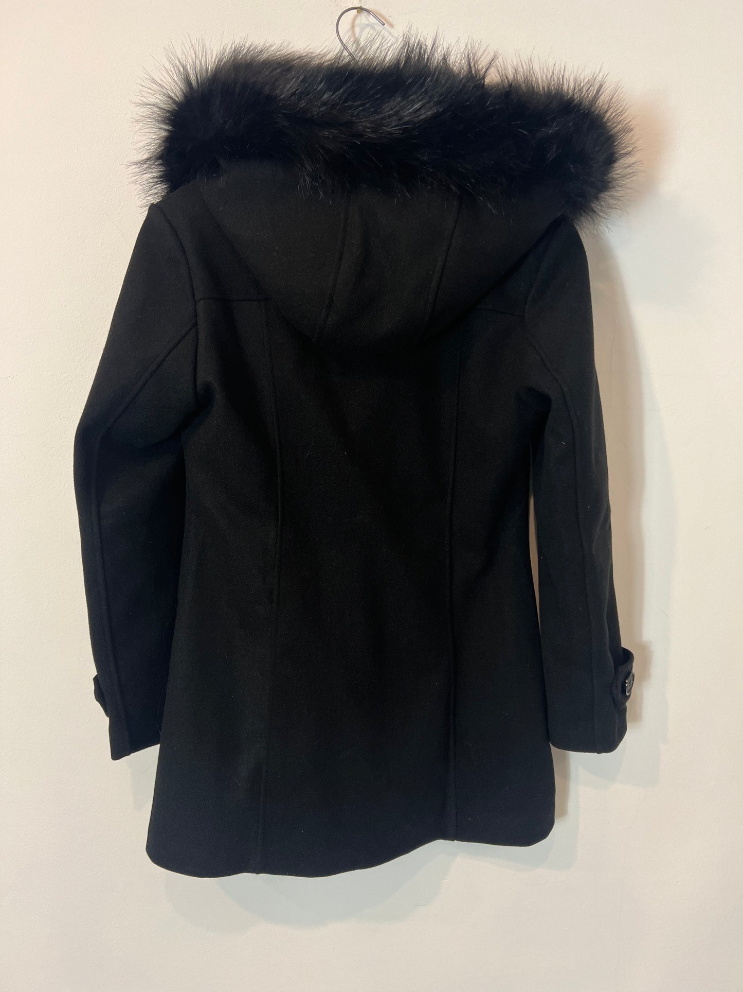 JADE&ME. trenca negra paño  T.s