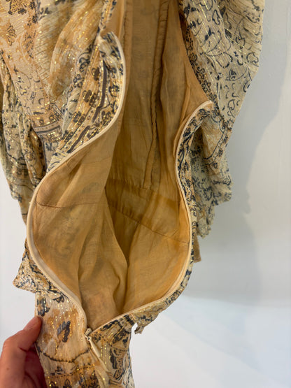 MES DEMOISELLES. Blusa estampada hilos dorados. T 36