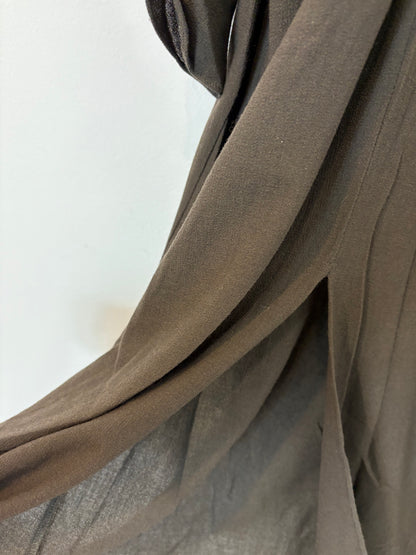 ZARA. Vestido marrón con lana