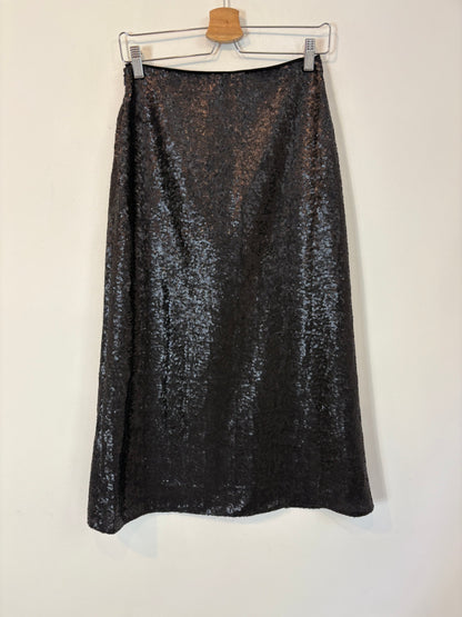 GALCON. Sequin midi skirt with opening. T.S.