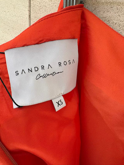 SANDRA ROSA. Falda  roja satinada vuelo Azores
