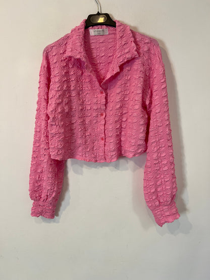 STORETS. Pink Ts/m texture blouse