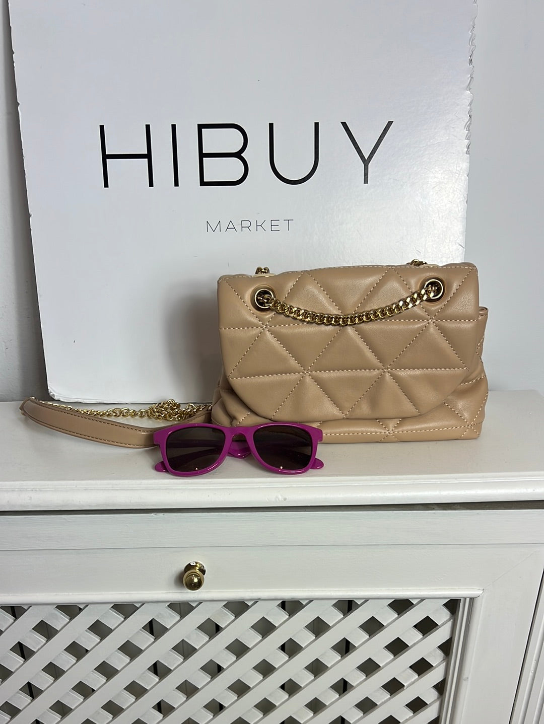 OTRAS. Bolso beige guateado