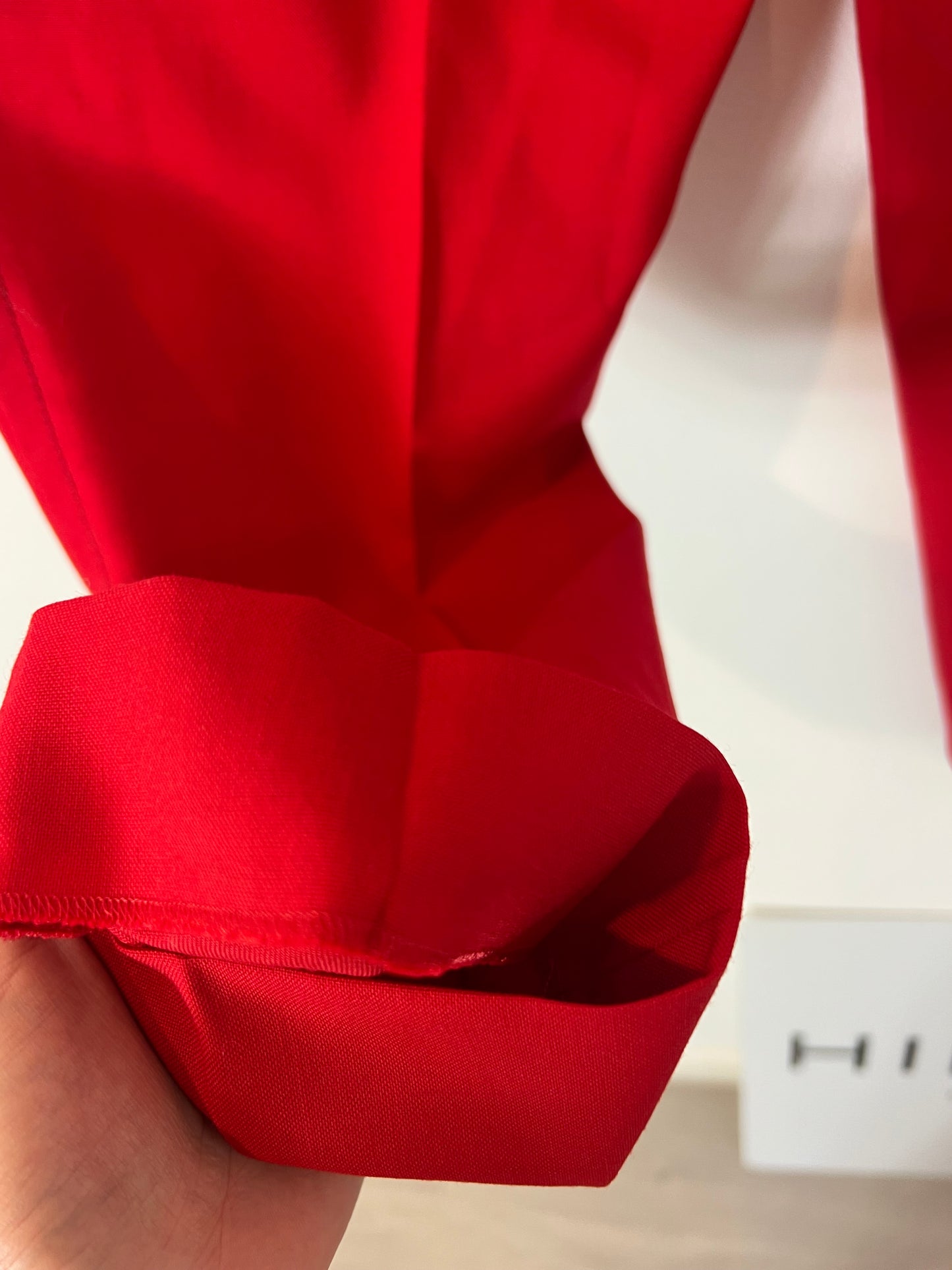 MARNI. Pantalón lana rojo fluido T.36