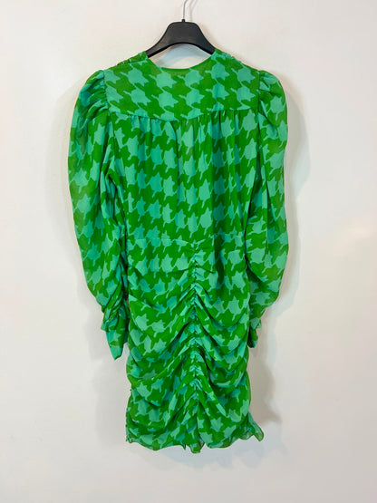 THE LULÚ.Vestido verde fruncidos