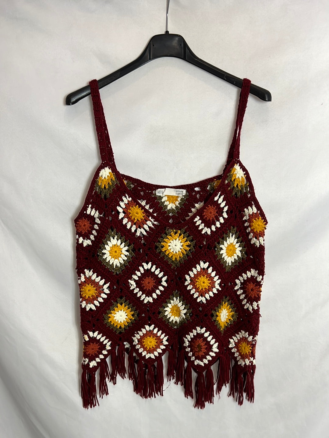 SFERA. Top crochet  burdeos. T M