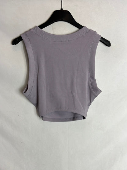 MANGO. Mauve elastic crop top. T.S.