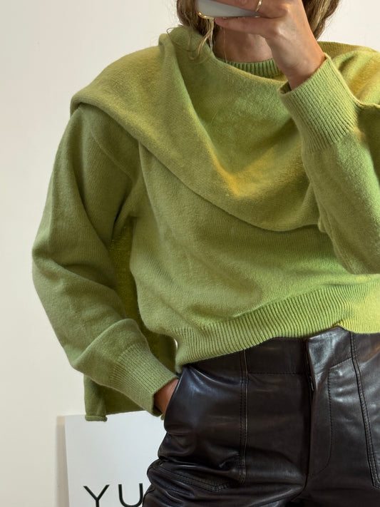 OTRAS. Jersey verde bufanda