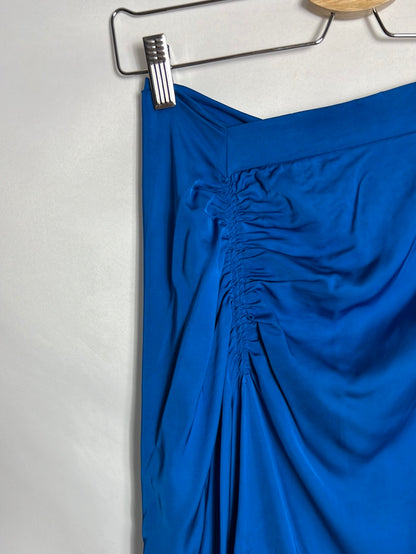 ZARA. Blue midi skirt with slit. TS (Tara)