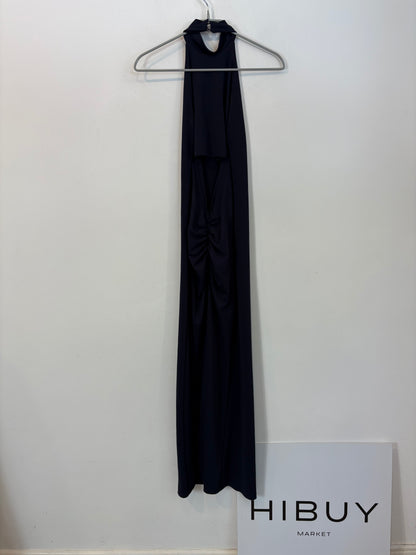 Vestido largo azul halter