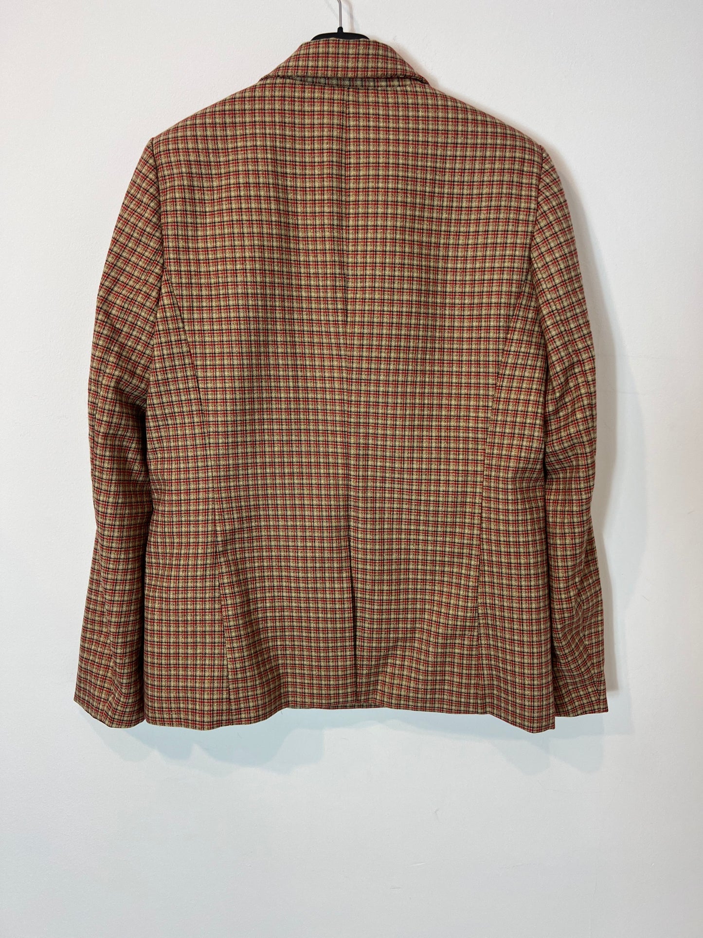 SEE U SOON. Checkered blazer with shiny threads. Size 2 (M)