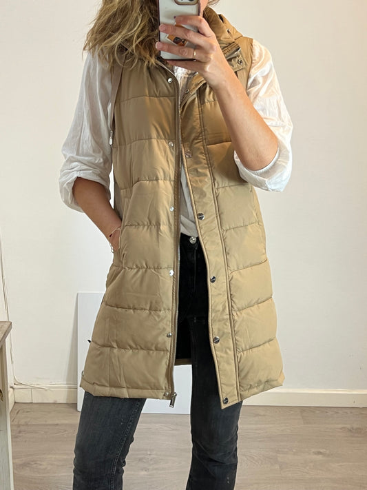 RINO&PELLE. Plumas sin mangas beige T.38