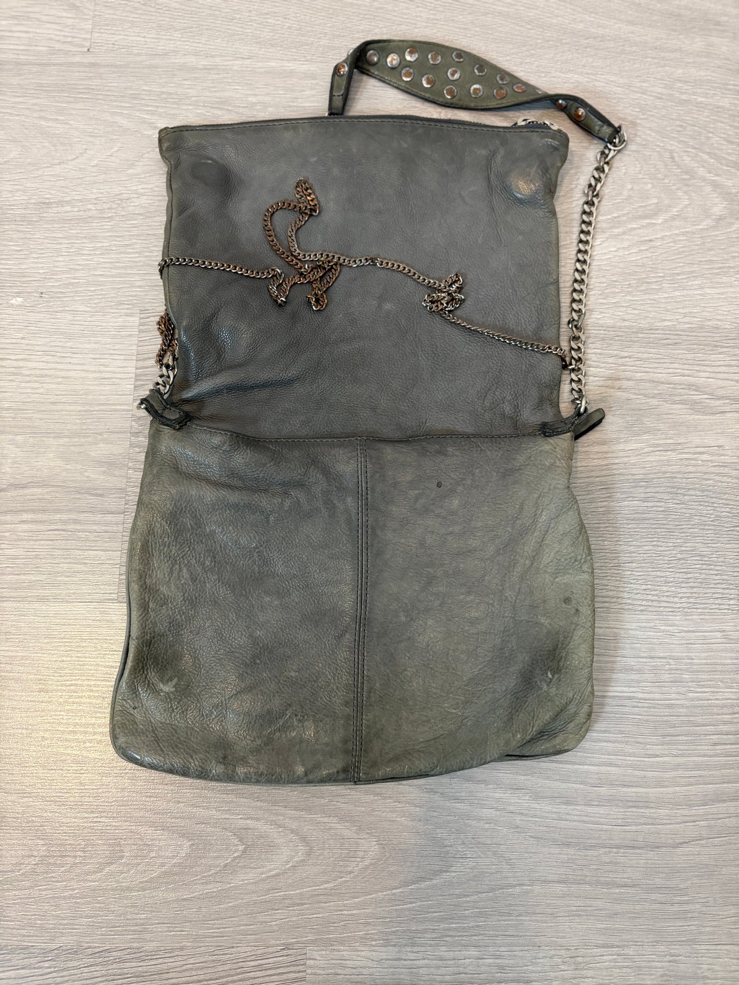 ZADIG&VOLTAIRE. Bolso gris piel doble asa