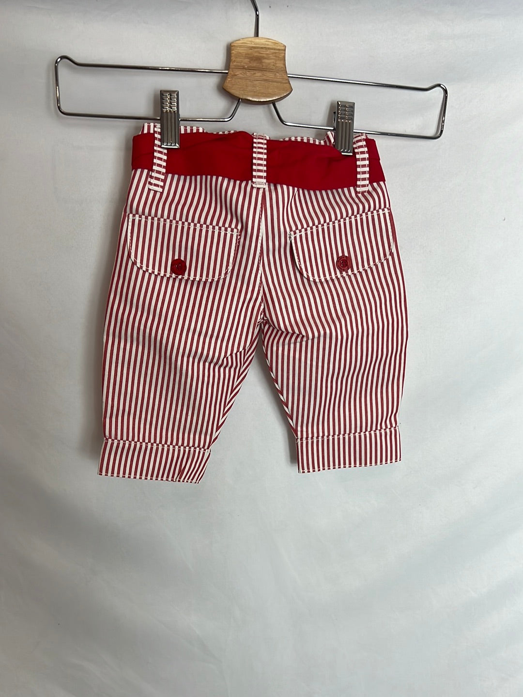 BW. Red and white striped pants. Size 2 years
