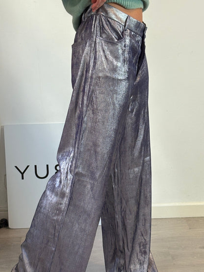 INTROPIA. Pantalón fluido brillo