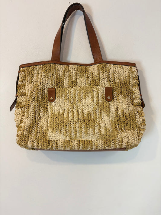 MAISON 123. Bolso tote con piel