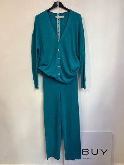 ZARA. Conjunto hilo turquesa. T S