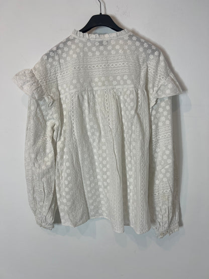 &amp;OTHER STORIES. White blouse embroidered with flowers. T.S.