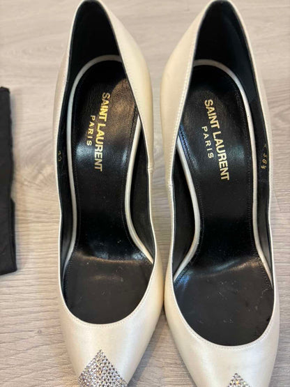 SAINT LAURENT. Tacones seda modelo Tower . T 38,5