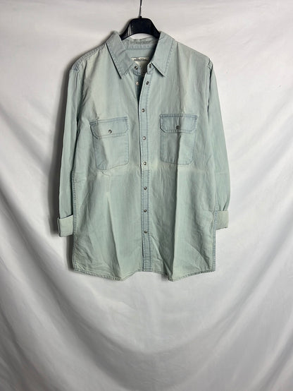 ZARA. Denim blouse with back detail. TL