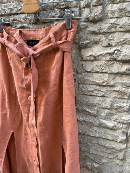 HERON. Falda caldero lino aberturas. T XS