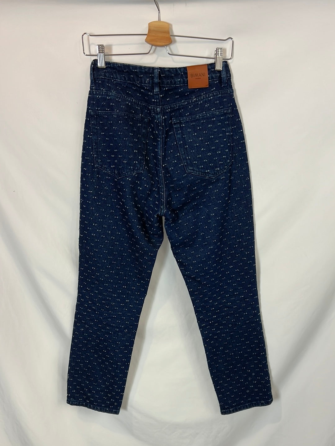 BIMANI. Pantalón denim plumeti T.36(tara)
