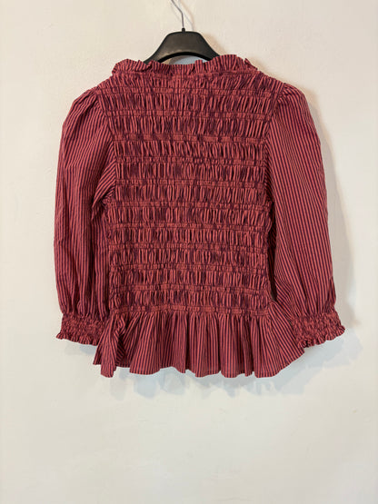 MAGNOLYA. Blusa rosa nido de abeja