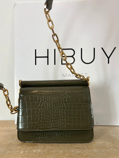 SFERA. Bolso verde efecto piel