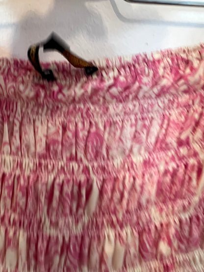 MAJE. Falda midi cintura nido de abeja. T 2 (S/M)