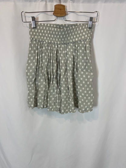 ZARA. Short polka dot flared skirt. XS