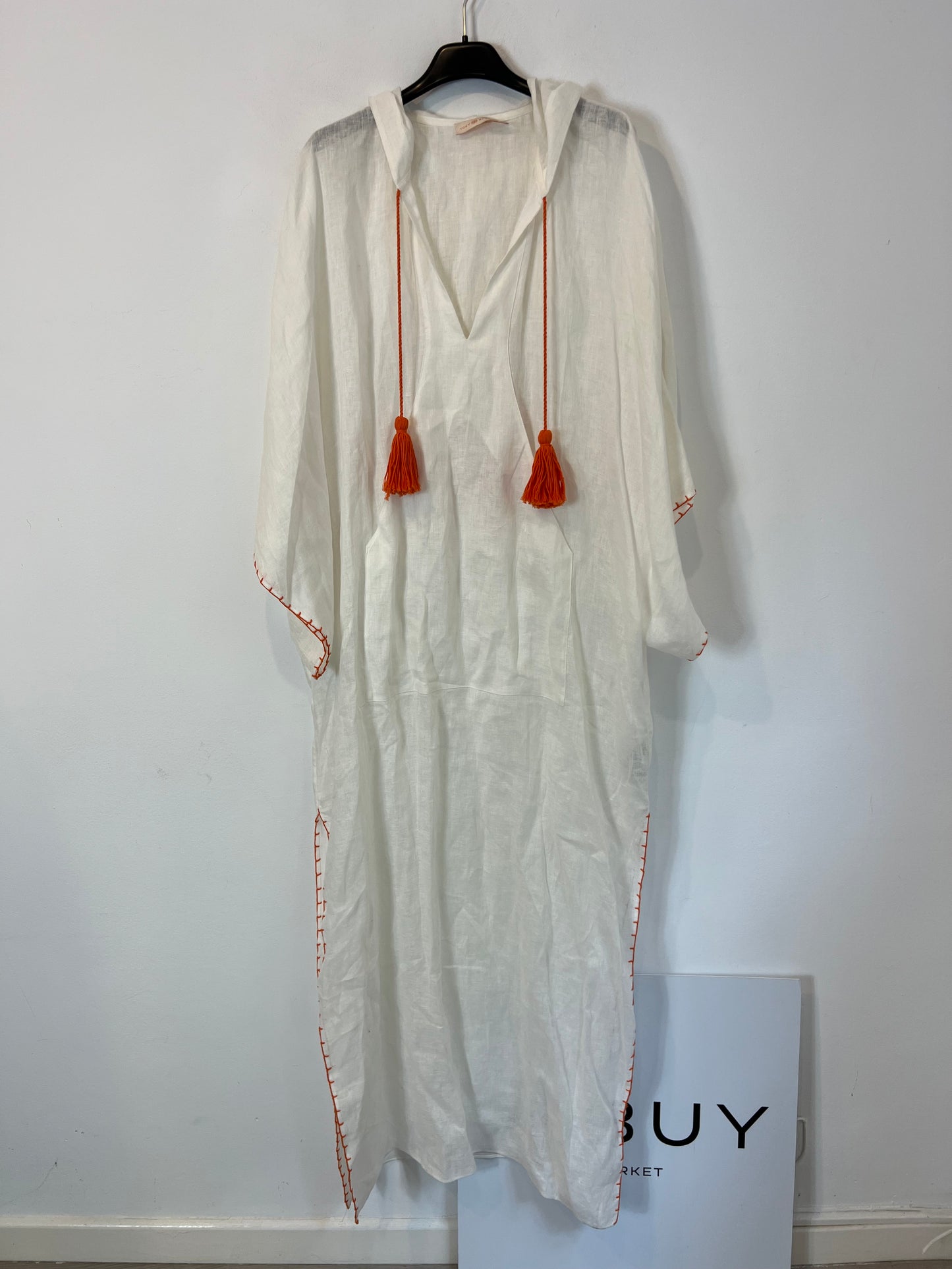 TORY BURCH. Vestido blanco lino T.m